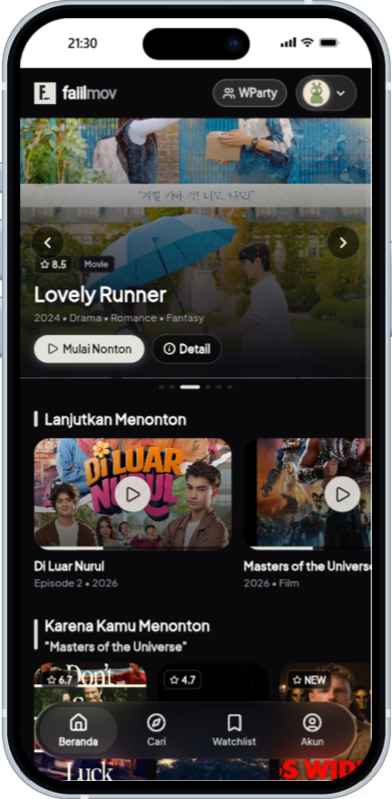faiilmov Mobile App Screenshot 1